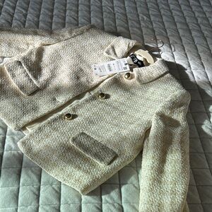 Zara Cream Tweed Jacket